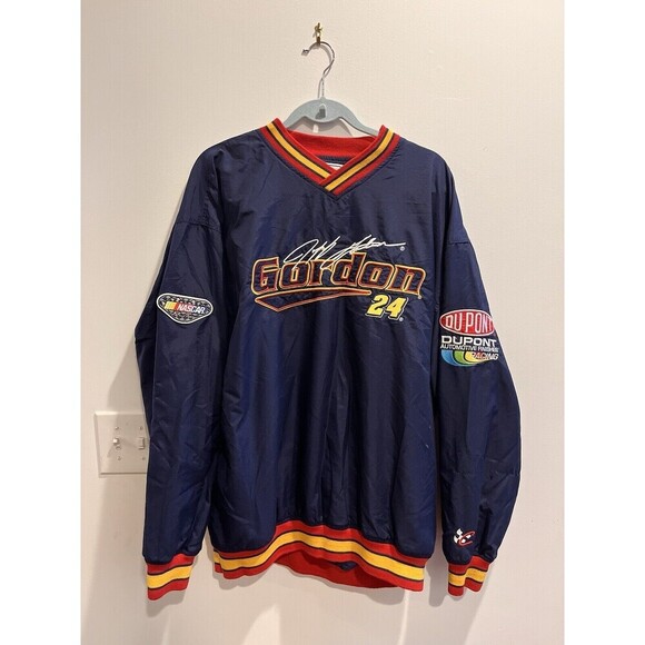 Jeff Gordon NASCAR Jacket Chase Authentics Dupont XL Pullover Windbreaker *Flaw - Picture 5 of 12